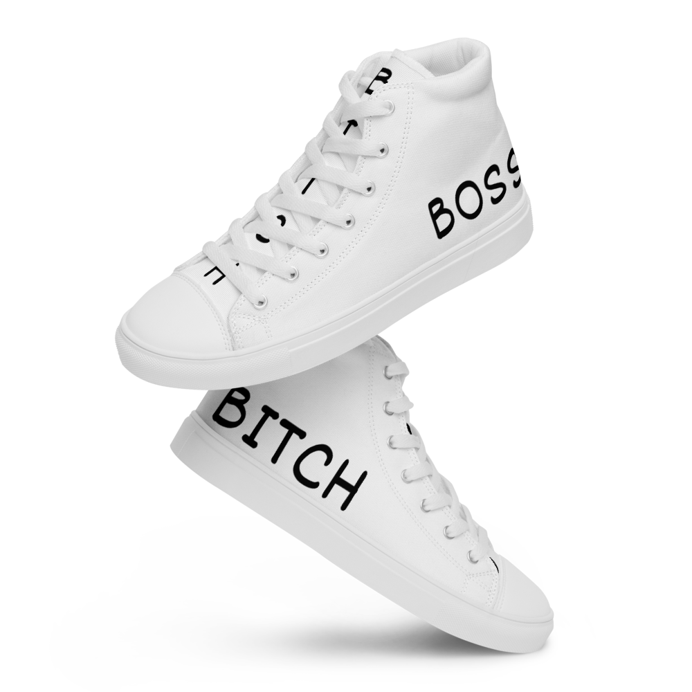 Boss Bitch Women’s high top canvas shoes
